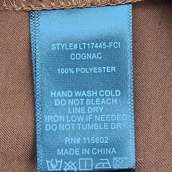 Lush Women's Cognac Twist Front Top - L (10-12) - Picture 5 of 6